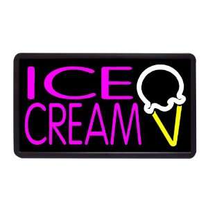  Ice Cream  Single Cone 13 x 24 Simulated Neon Sign