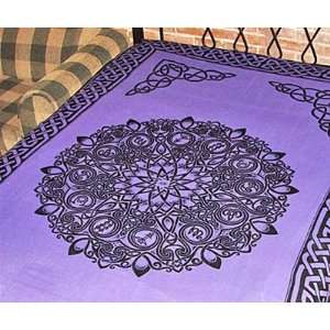  Purple Celtic Knot Zodiac Sign Tapestry 72x108 