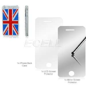  Ecell   BRITISH FLAG BLING CASE + LCD PROTECTOR FOR iPHONE 