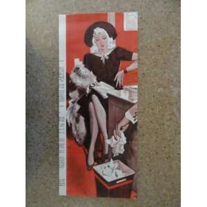 color illustration by Harry L. Timmins, 40s Print Art (woman in front 