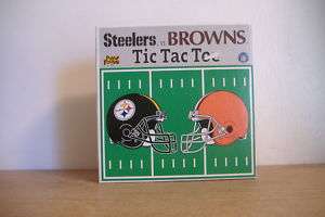 STEELERS VS. BROWNS~TIC TAC TOE GAME~NFL FOOTBALL~  