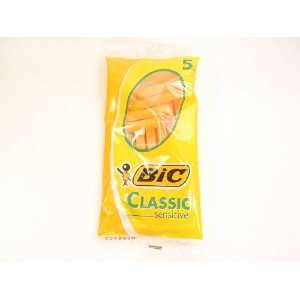  Bic Mens Disposable Shaver, Sensitive 5 in a Pack (Pack of 