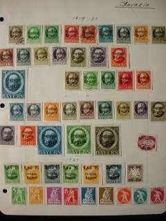 Overprint BAVARIA BAYERN Germany EUROPE STAMPS 4 Pages Old Collection 