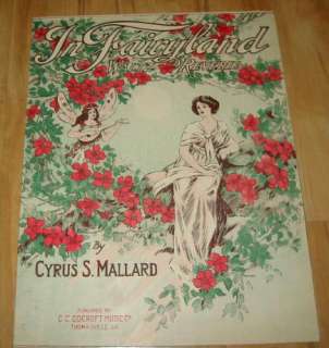 1909 In FAIRYLAND Sheet Music   Cocroft Thomasville GA.  