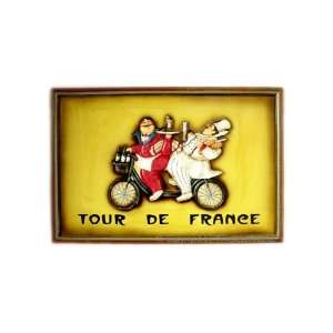 Fat French Chef Tour De France Wall Decor Sign Plaque  