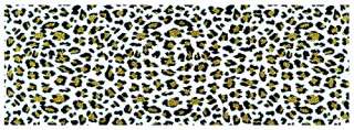 Korea White Gold Glitter Leopard Whole Sheet NAIL Toe Art 3D Stickers 