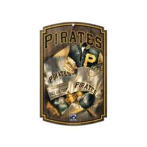 Pittsburgh Pirates Official Logo Retro Wood Sign