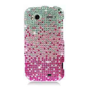 For HTC SENSATION 4G FULL DIAMOND CASE Waterfall Pink Phone Cover 