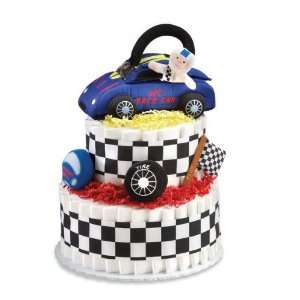  Peachtree Playset Diaper Cake PLCAR2T Race Car Theme 2 Tier Baby