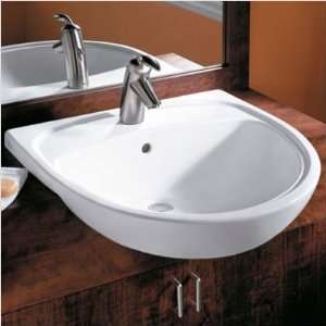   93 Mezzo Semi Countertop Sink Faucet Mount 8 Centers, Finish White