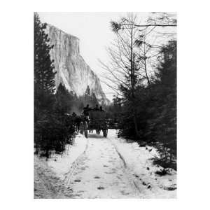  Stagecoach in Yosemite, Carriages & Sleighs Note Card by H 