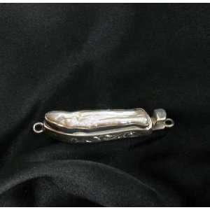  LONG BIWA PEARL STERLING FREE FORM CLASP ~ Everything 