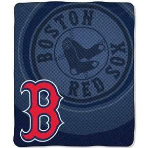 Boston Red Sox MLB Royal Plush Raschel Blanket (Retro Series) (50x60)