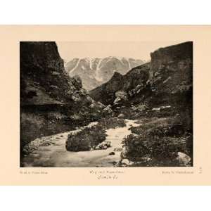  1926 Iranian Mountains Rocky Road Mazandaran Iran Print 