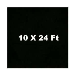   10 x 24 ft Black Photo/Video Cotton Muslin Backdrop