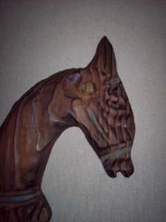 Mid Century Modern WITCO Carved Horse Wall Art  