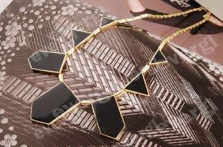 Top Fashion European Luxury Black Geometric Figure Necklace Free 