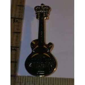 Cafe Guitar Pin, Green, Blue, Red, Black, Yellow & Gold, New Orleans 