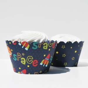   Cupcake Wrappers, Set of 12   Boys Birthday Cup Cake Decorations