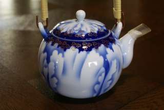 Fukagawa Japanese Imperial Bone China Porcelain Peony Teapot Tea Cup 