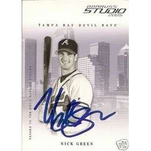   Boston Red Sox Nick Green Signed 2005 Studio Card