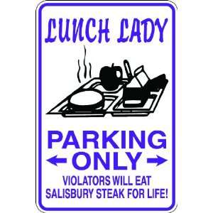 Occ79) Lunch Lady Worker Occupation 9x12 Aluminum Novelty Parking 