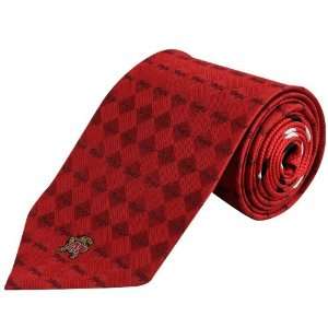  Maryland Terrapins Red Diamond Tonal Silk Tie Sports 