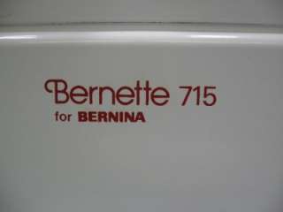 Bernette Bernina Model 715 Sewing Machine Stitching Metal Frame Nice 
