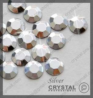 1440 Silver Iron on Faceted Hot fix Rhinestuds 2mm 6ss  
