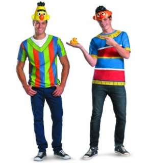 Sesame Street   Bert & Ernie T Shirt & Headpiece Adult Set   LG/XL 