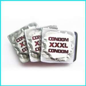  New 3 Pack Condoms XXXL Big Member Belt Buckle WT 039RD 