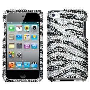 white black zebra bling Case Hard Cover for Apple iPod Touch 4G, 4th 