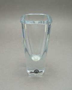 Strombergshyttan Art Glass Crystal Vase Signed Numbered  