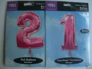 34 foil balloons 21 pink £ 11 99