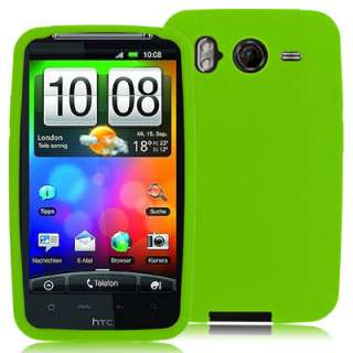 Green Silicone Gel Case Cover for Att HTC Inspire 4G  