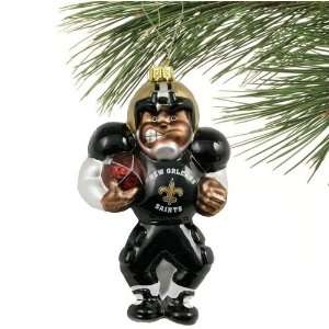    New Orleans Saints Blown Glass Holiday Ornament