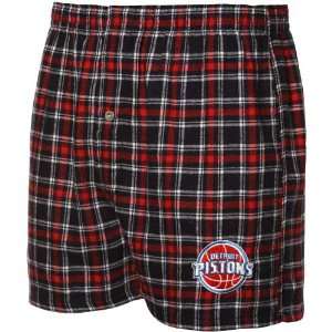   Pistons Navy Blue Red Plaid Match Up Boxer Shorts