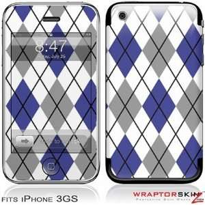   3GS Skin and Screen Protector Kit   Argyle Blue and Gray Electronics