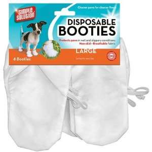  Simple Solution Disposable Dog Booties   Large (Quantity 