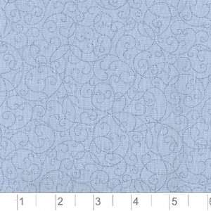  45 Wide Toile Christmas Snow Light Blue Fabric By The 