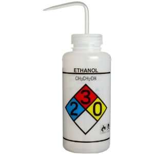 Scienceware 117320019 4 Color Wash Bottle, Ethanol, Safety Labeled 