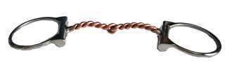 Offset Butted Dee Twist Wire Copper Snaffle Bit Horse  