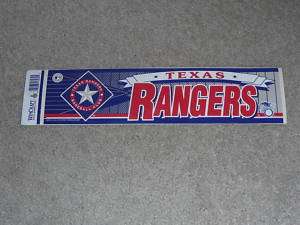 TEXAS RANGERS BUMPER STICKER VERY COLORFUL  