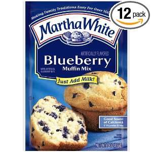 Martha White Blueberry Flavored Muffin Mix, 7 Ounce (Pack of 12 