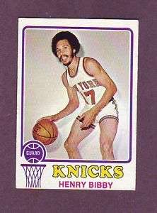 1973 74 Topps Basketball Henry Bibby Knicks #48 NM  