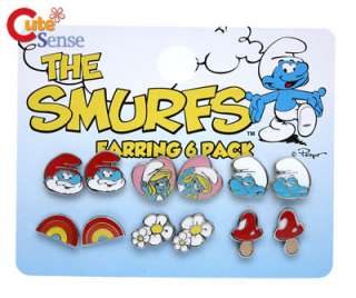 The Smurfs Stud Earring Pack Set  Smurfette,Papa Smurf  