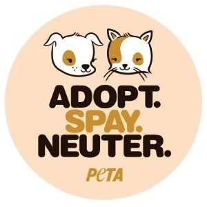  PETA Adopt. spay. neuter. car bumper sticker decal 4 x 4 