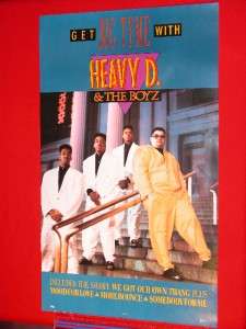 HEAVY D & THE BOYZ VINTAGE 1989 ADVERTISING POSTER NEAR MINT CONDITION 