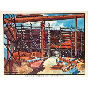   Cruiser Boise Shipyard Stanley Wood   Original Print