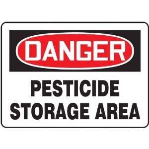 Safety Sign, Danger   Pesticide Storage Area, 10 X 14, Adhesive 